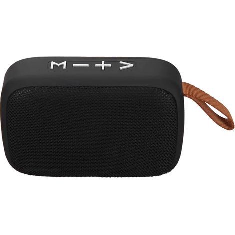 Mini enceinte Bluetooth avec dragonne, caisson de basses stéréo, son clair et puissant, compatible carte mémoire, USB et radio FM, compacte et portable. (1/5)
