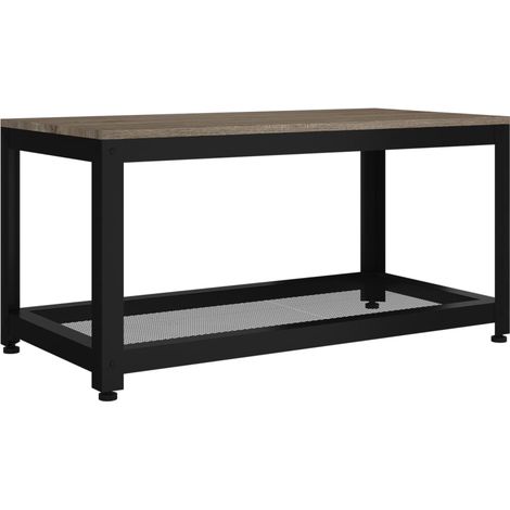 Maison Exclusive - Couchtisch Grau und Schwarz 90x45x45 cm MDF un