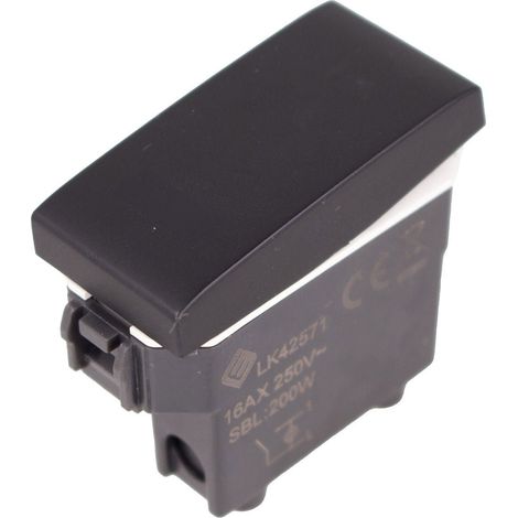 Interruttore Unipolare 1P 16A Colore Nero Compatibile Con Bticino Living e Vimar Plana (1/2)