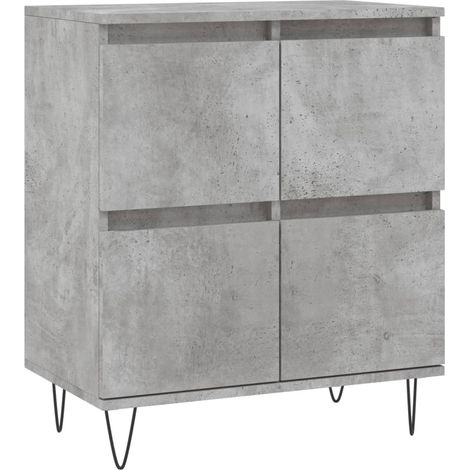 Credenza buffet cassettiera mobile contenitore organizer cucina soggiorno soggiorno 60 x 35 x 70 cm derivati del legno grigio 020031985
