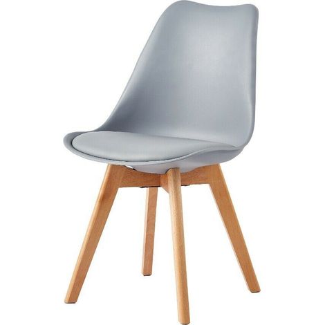 Dining Chairs Designer Side Chairs Wooden Legs Office Home Commercial EVA GREY 1 (1/5)