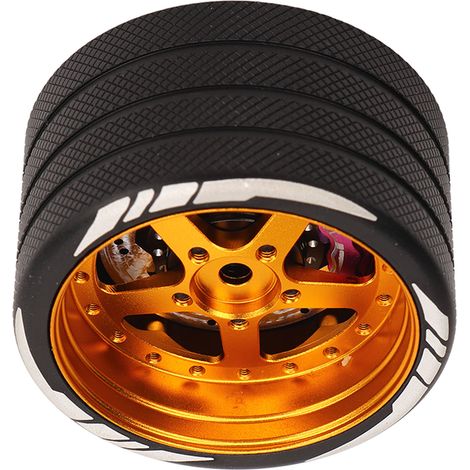 Adaptateur de commande à une main avec volant en alliage d'aluminium pour télécommande de voiture RC FLYSKY NB4 (doré)