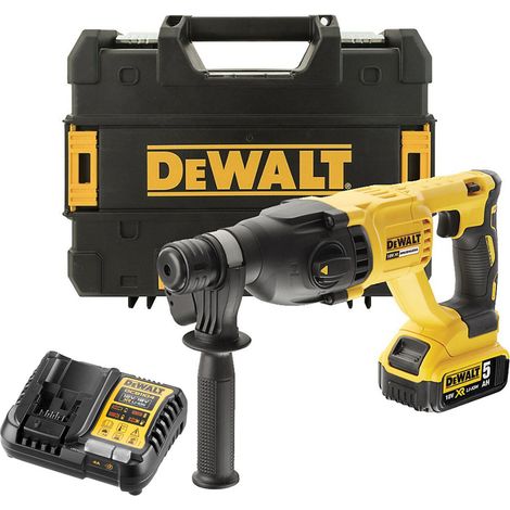 Dewalt DCH133P1 18V SDS+ Brushless Hammer Drill - 1x 5.0ah Battery, Charger & TSTAK Case (1/5)