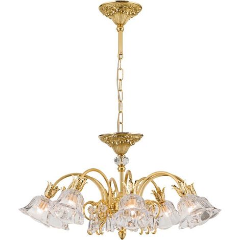 [GEBRAUCHT] B-Ware ORION Deckenleuchte Leuchte Kaisa 24 Karat vergoldet 8-flammig Gold Deckenlampe (1/2)