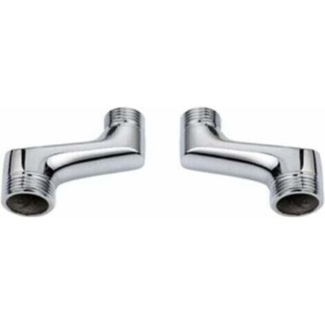Raccord Contre Coudé Douche,Raccord Laiton Coudé RéDucteur,Bras Pivotant RéGlable,Raccord Mural Contre Coudé,Raccord Excentré 1/2 3/4,Chrome A, (1/3)