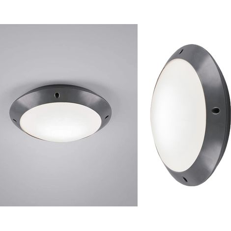 LED Außendeckenleuchte Wandlampe rund in Anthrazit - 26 cm (1/5)