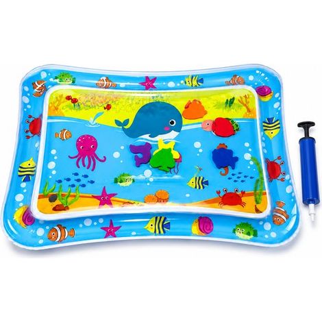 Alfombra sensorial agua gatos, Alfombra peces movimiento, 69x50x8cm Alfombra refrescante, Juguete gatos PVC antiarañazos verano forma delfín (1/5)