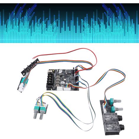 Carte Amplificateur Power Bluetooth 2.0 Channel 50W et 50W AUX USB avec Double Micro Système de Haut-parleurs Module ABS (1/5)