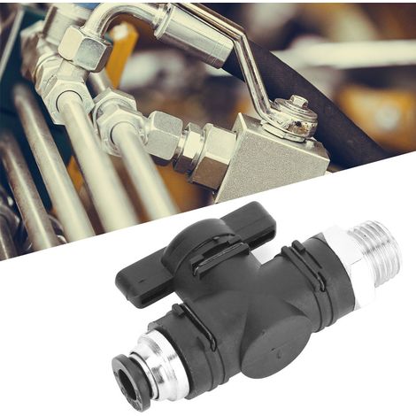 Raccord rapide pour vanne manuelle pneumatique à filetage mâle BSPP, diamètre extérieur du tube : 6 mm, avec interrupteur manuel BC6-02 (1/5)