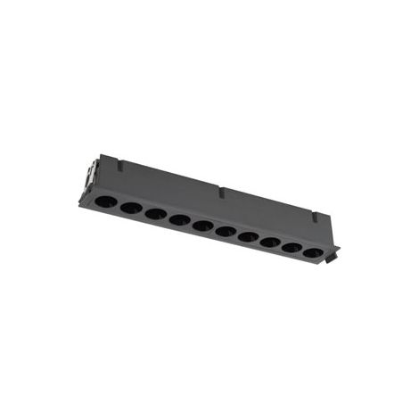 Mantra Foco alargado para empotrar LED 10L negro BLAU, 24W 1680Lm 3000K (1/2)