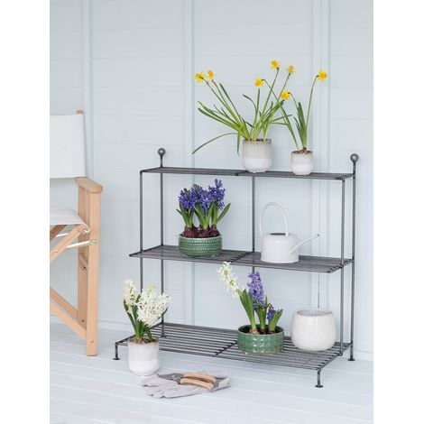 Garden Trading Barrington Indoor Outdoor Plant Flower Stand Shelves Steel Metal (1/2)