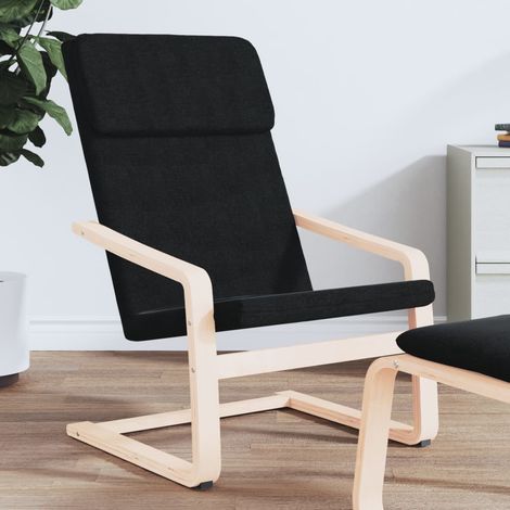Relaxing Chair Black Fabric vidaXL (1/5)