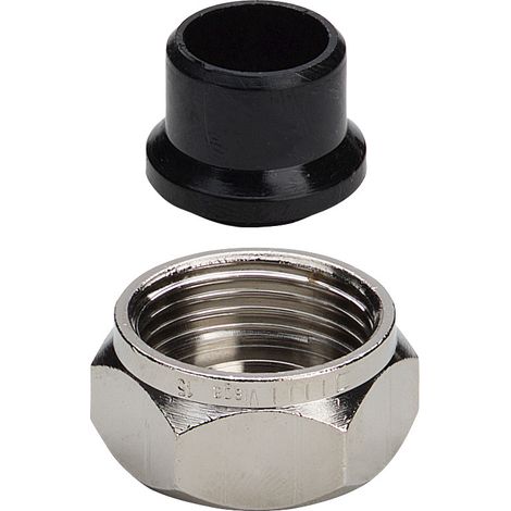 Raccord à vis 94385.1 en laiton nickelé de 15 mm