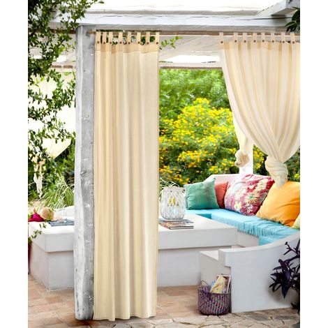 Tenda gazebo 160 x 270 cotone color ecru' fissaggio a bretelle terrazzo giardino (1/2)