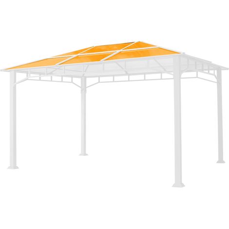 Toolport – Plaques de remplacement pour toit de tonnelle 3x4 m – Polycarbonate 8 mm – Protection UV 50+ – 100% étanche – Ambiance lumineuse translucide