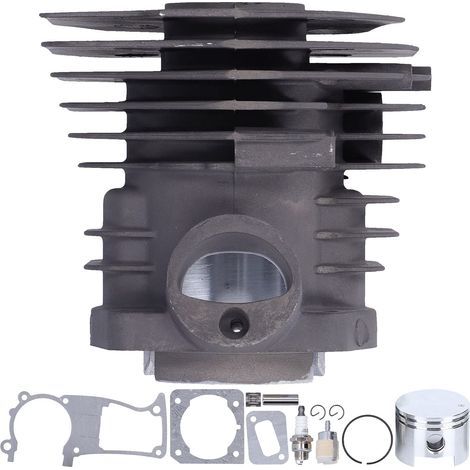 Kit de cilindro, conjunto de cilindro de motor de motosierra de 44 mm con kit de 5 piezas: pistón, junta de bujía, cojinete de filtro para motosierra Husqvarna 350, 346, 351, 353, 346XP (1/5)