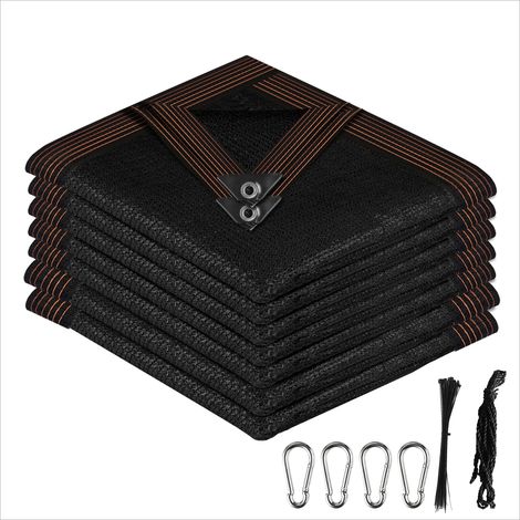 (Noir, 2x3M) Toile d'ombrage perforée pour jardin, adaptée aux patios, jardins, pergolas et serres. (1/5)