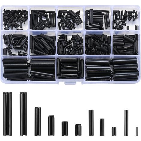 390-teiliges Federstift-Sortiment, Sicherheits-Federstifte aus Manganstahl – M1,5/M2/M2,5/M3/M4/M5/M6