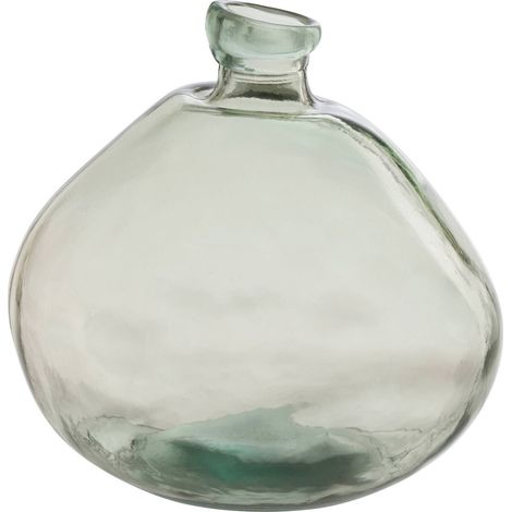 Vase décoratif en verre vert d'eau pour intérieur élégant - Vert d'eau translucide (1/2)