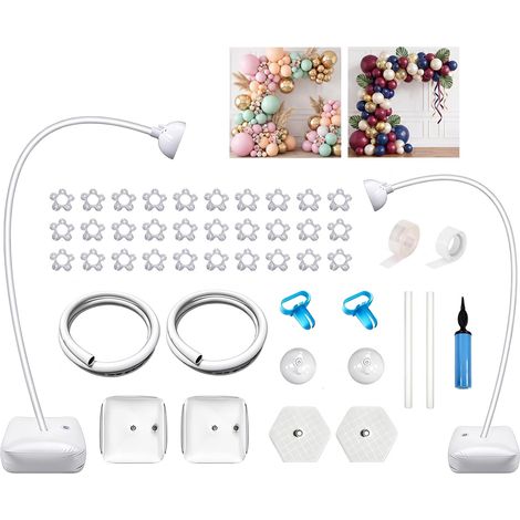 Kit d'arche de ballons 2,5 m et 1,5 m, cadre d'arche de ballon, flexible (1/5)