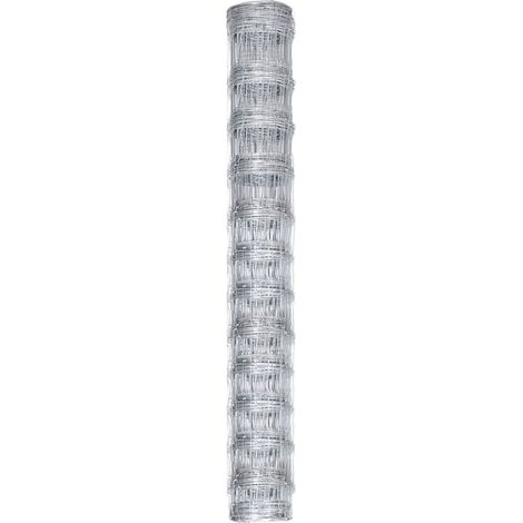 vidaXL Gartenzaun Galvanisiertes Stahl 50x1,25 m Silber