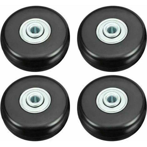 Roulette Valise, Bagage Valise Réparation Roulette Charge Lourd 50mm Muette Caoutchouc Universelle Pivotante Roue Rechange Transport Remplace Roulette 4PCS pour Valise/Bagage/Sac à Dos/Voyage (1/5)