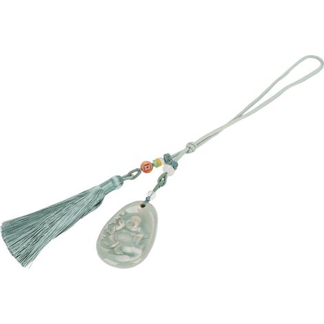 Porte-Bonheur Tassel Pendentif Voiture Décor Accroche Sac Clé Chaîne avec Boîte Rangement Perles Élégantes SY GCL 021 (1/5)
