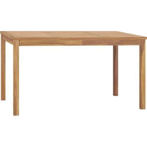 vidaXL Table à dîner de jardin 140x80x77 cm Bois de teck solide (1/5)