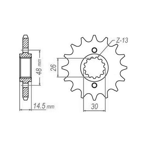 Pignon Honda - 530 - 16 Dents - Similaire JTF339 - Made in Germany
