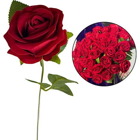 Rosa de terciopelo rojo 50 cm (1/5)