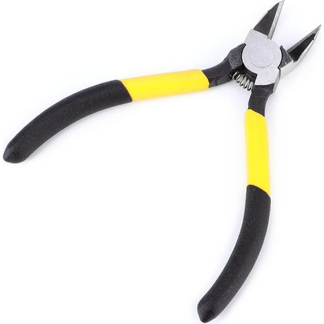 Pince coupante diagonale en acier au carbone haute résistance, 2 couleurs, poignée antidérapante, ressort de rappel, 12,7 cm (5 pouces) pour plastique (1/5)