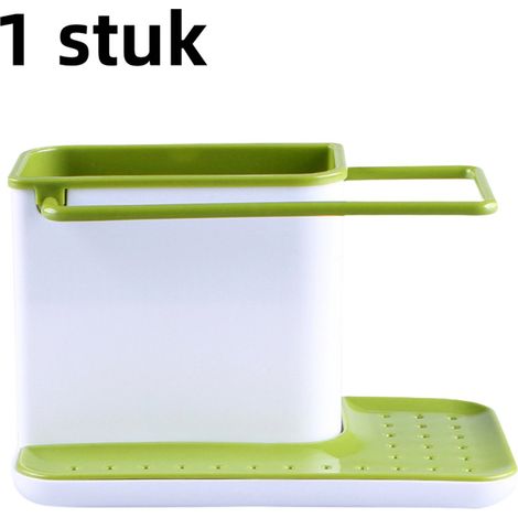1 étagère de rangement verte pour produits de nettoyage et séchage du linge (1/5)