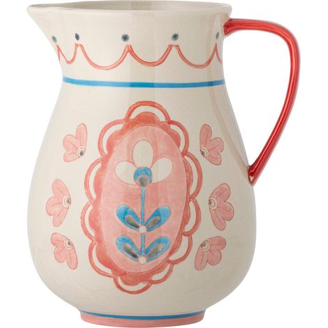 Bloomingville Kanne Odina floral rosa blau 3300 ml