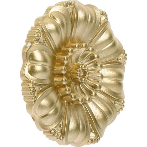 Médaillon de Plafond Floral Vintage en Plastique Or, Accessoire Décoratif Suspendre, Résistant aux Chocs et Facile à Nettoyer, pour Maisons et Entreprises (1/5)