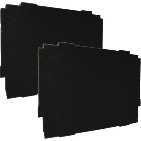 vhbw 2x inserto sostituisce Hikoki 40025021 per cassette degli attrezzi - gommapiuma, personalizzabile, nero