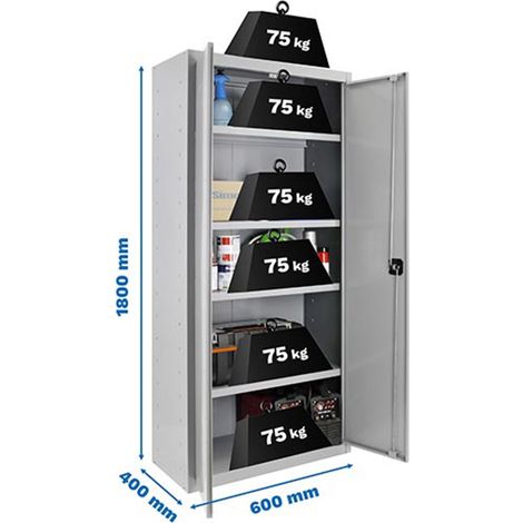 simonrack Multifunktionsschrank grau Metall robust