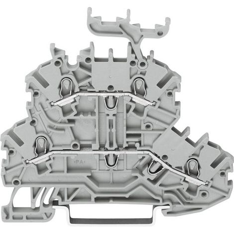 Bloc de jonction traversant à 2 étages WAGO 2000-2201 3.50 mm ressort de traction Affectation: L, L gris 1 pc(s)