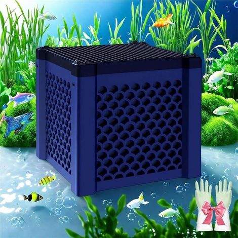 Filtre à Eau Pure Cube 2.0, purificateur d'eau for abreuvoirs, Filtre à Charbon Actif for Aquariums, abreuvoirs for Chevaux, étangs et bassins d'élevage, avec Gants.(2 PCS) (1/4)