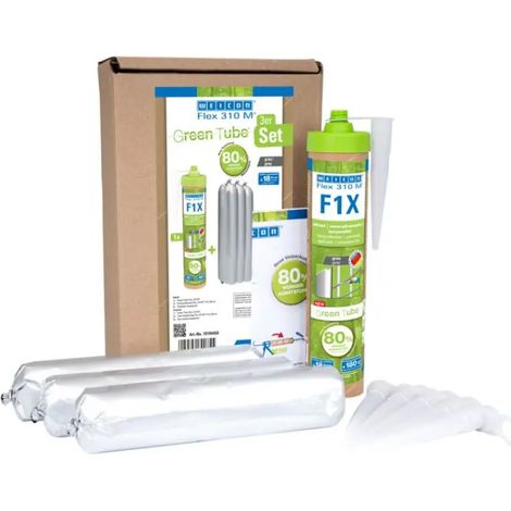 WEICON Green Tube Flex 310 M F1X set grigio 3 × 280 ml - Adesivo e sigillante polimerico MS