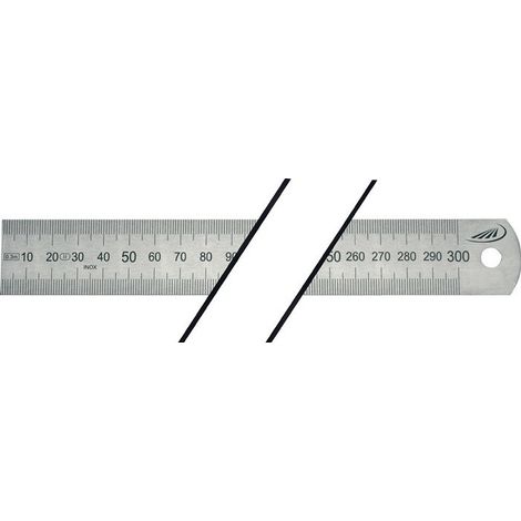 Regla de metal L.1500mm graduación de acero flexible g A -mm / mm H.PREISSER