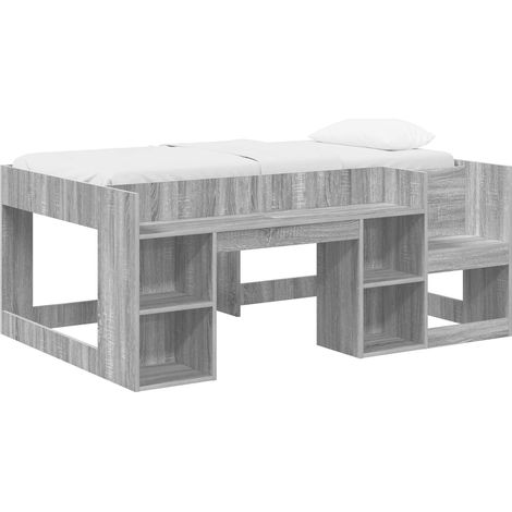 Maison Exclusive - Kinderbettgestell mit Stauraum Grau Sonoma 80
