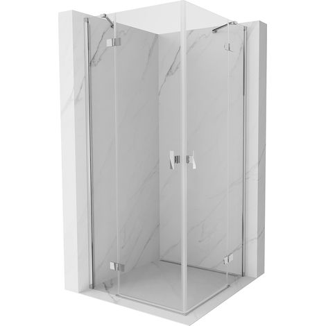 Mexen Mist H Duo Duschkabine, schwenkbar, 100 x 100 cm, transparent, Chrom - 8A5-100L-100P-01-00 (1/5)