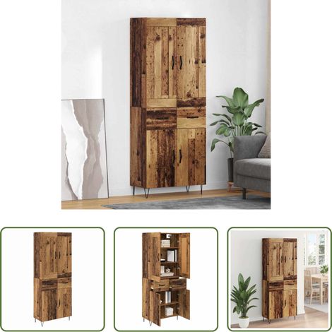 vidaXL Altholz - Highboard Altholz 69,5 x 34 x 180 cm Holzwerkstoff (1/5)