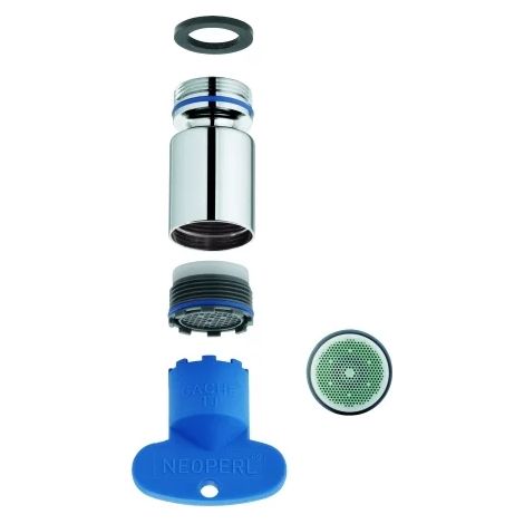 GROHE Aireador con rótula 48552, rosca exterior, 5,7 l/min, cromo, 48552000