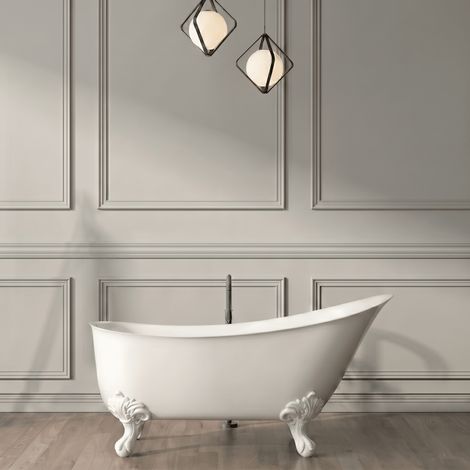 Bañera con patas BALMAIN  161 cm patas ÁGUILA BLANCAS