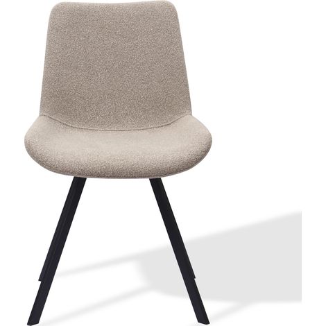 Lot de 2 chaises de salle à manger modernes pivotantes en tissu avec pieds en métal (1/5)