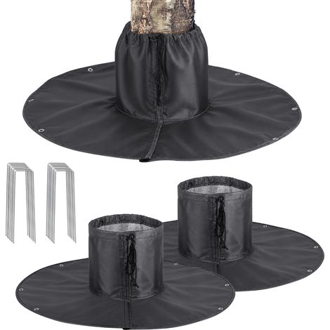 Randaco 4 Stück Wurzelschutzmatte Ø100 cm aus Oxford-Gewebe mit Aluminiumfolie für Bäume und Gartenpflanzen (1/5)