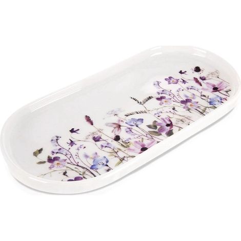 Porcelain serving platter wildflower design 25x12 cm 235493090 (1/5)