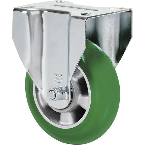 rueda fija  17zv160-auagb aluminio-poliur.verde eje bolas balona (1/2)