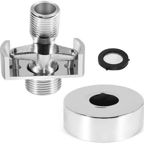 ajustant l'angle du Tuyau d'aspiration Pomme de Douche en cuivre Pied incurvé coudé vis Excentrique Accessoires d'angle A (1/5)
